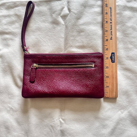 14th & Union Wallet Card and Change Maroon Pebbled 8.5 in x 4.5 in - Picture 6 of 7